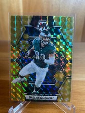 Dallas Goedert 2023 Mosaic Yellow Reactive Prizm #195 EAGLES