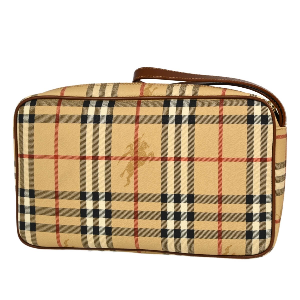 Burberry Brown Beige House Check Clutch Bag T-04-01 153146 | eBay