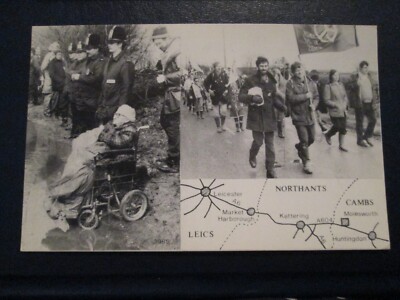 Postkarte - Molesworth Atomraketenstandort Protest Ostern 1985 (Andy Baker)