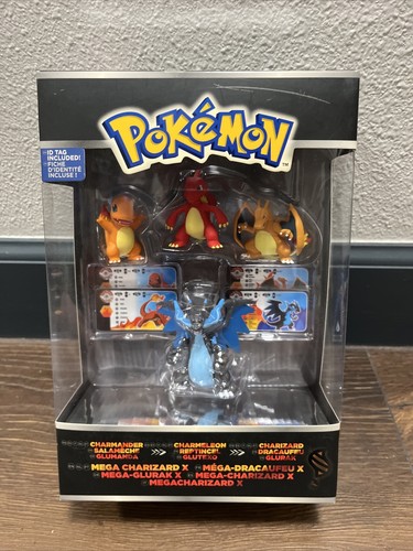 Pokemon Tomy Trainer's Choice Mega Charizard X Figures Charmeleon Charmander New - 第 1/6 張圖片