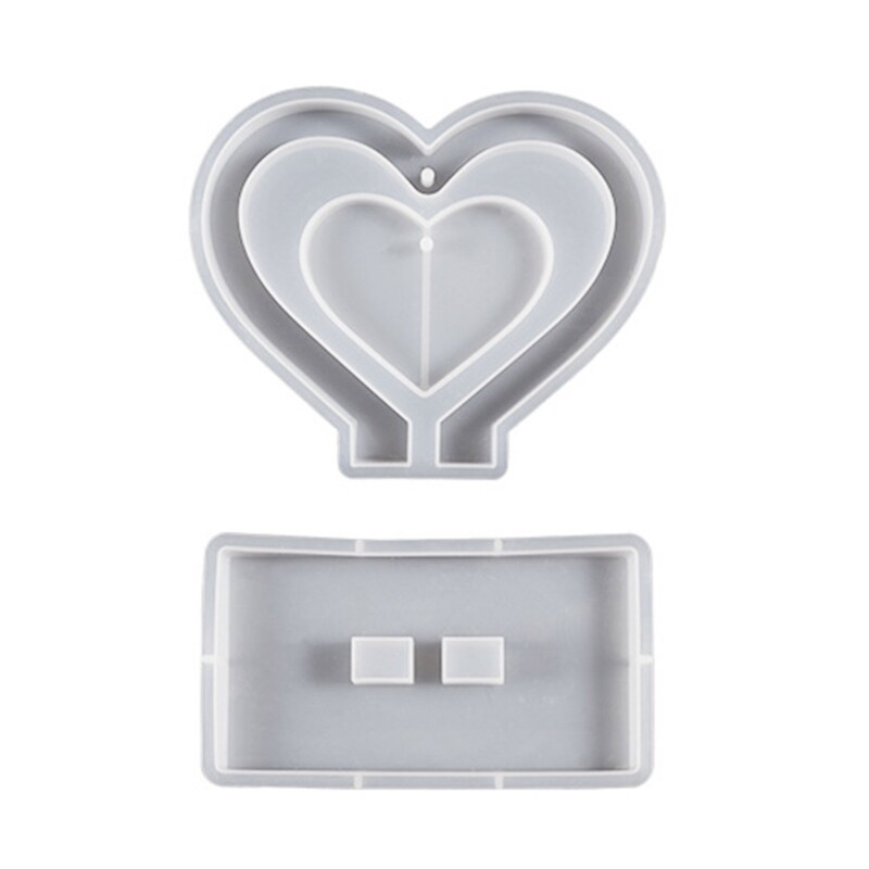 Heart Shape Resin Molds Silicone Photo Frame Mold DIY Picture Craft