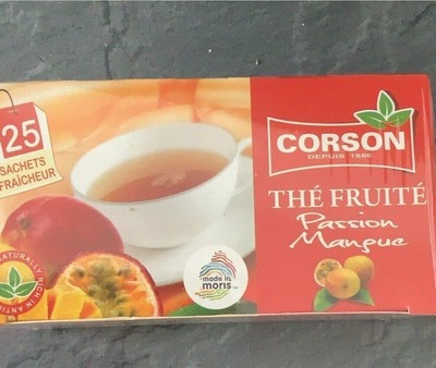 2x Mauritius Corson Tea Passionfruit Mango Tea Bags Corson Mauritian Fruity Tea