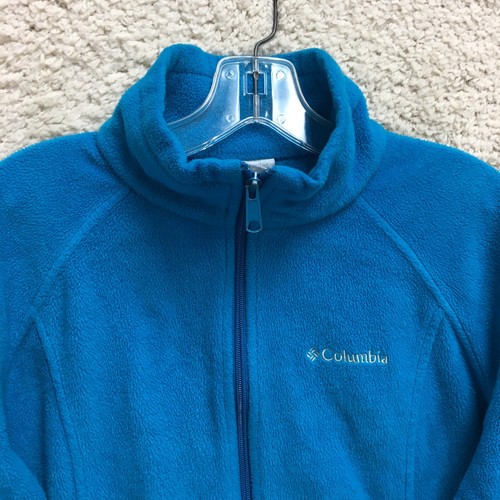 Columbia Sweater Large Adult Blue Full Zip Pockets Fleece Hiking Casual Womens L - Picture 2 of 11