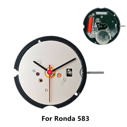 19.4mm 1 Jewel 3 Hands Quartz Watch Movement with Stem & Battery for Ronda 583 - Picture 1 of 12