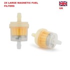 2 X  Universal Inline Fuel Filter 6mm For Motorbike Scooter Quad Dirt Bike