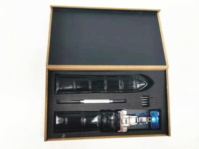 Echtes Leder Uhrenarmband StrapKit Butterfly Buckle Faltschließe 22MM-24MM
