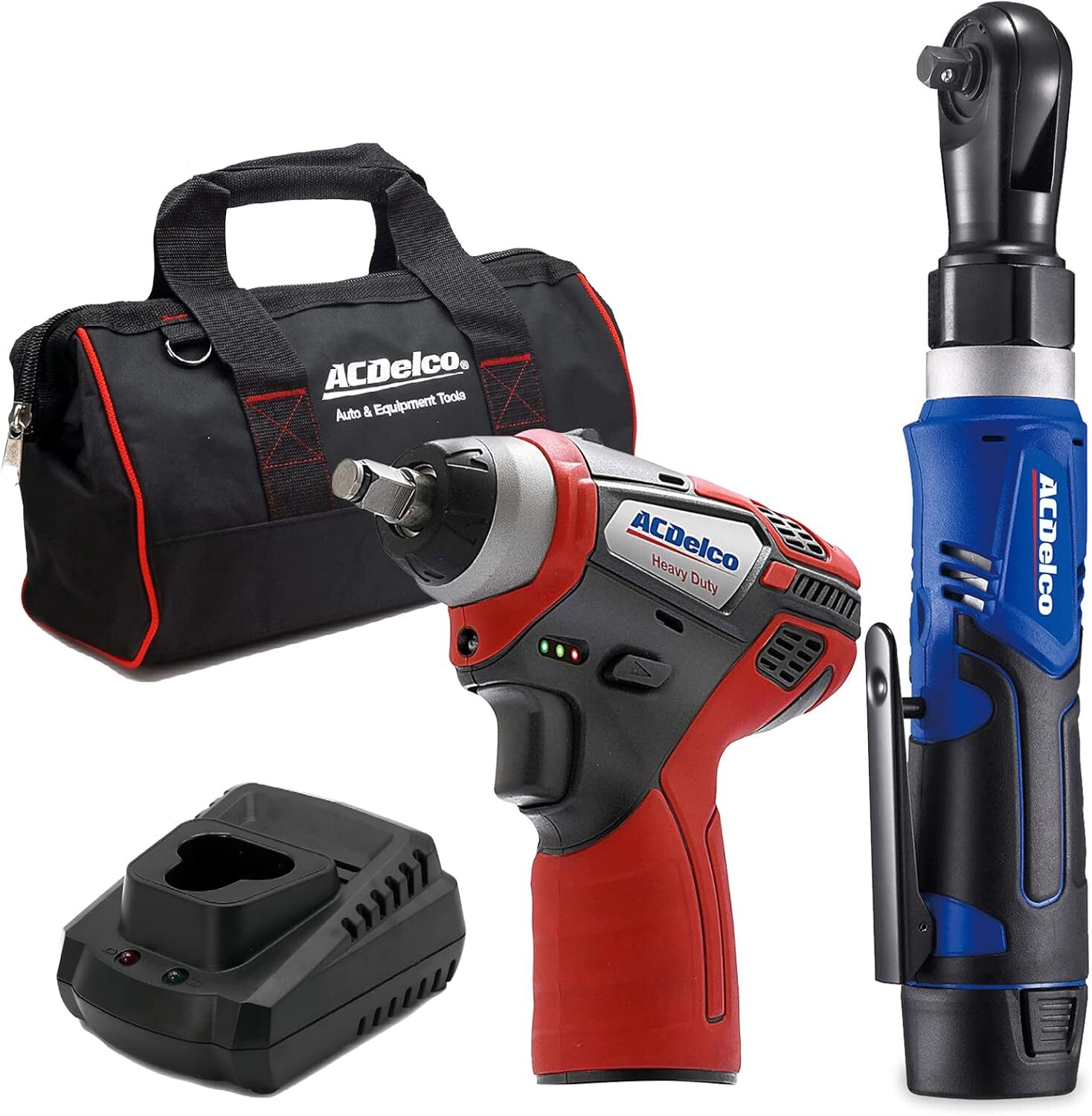 ACDelco ARW1209-K14 G12 Series 12V Li-ion Cordless 3/8” Rachet Wrench & Impact W