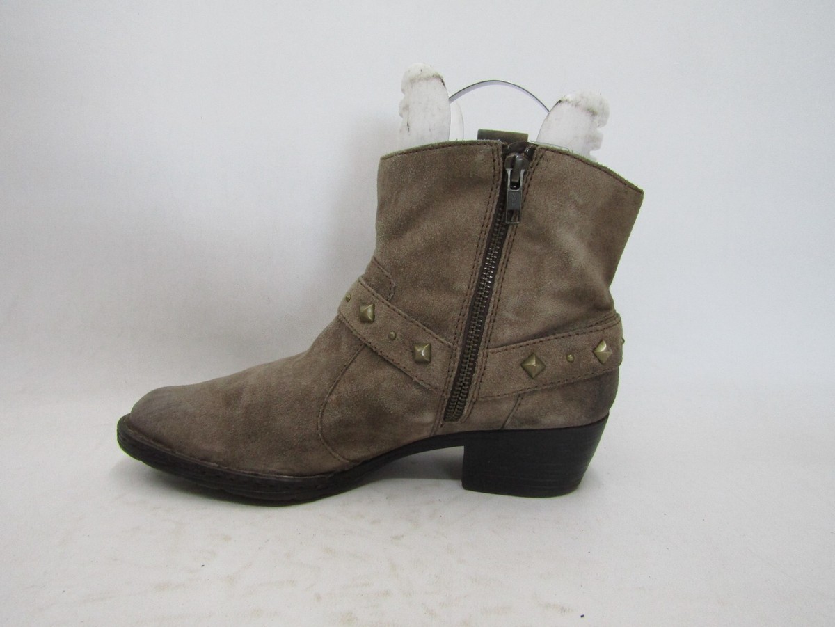 Born Size 9.5 M Brown Suede Zip Harness Ankle Fashion Boots  display picture 1