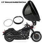Motorcycle Headlight Headlamp Bucket Housing Bottom Mount 5-3/4"  Inch Black