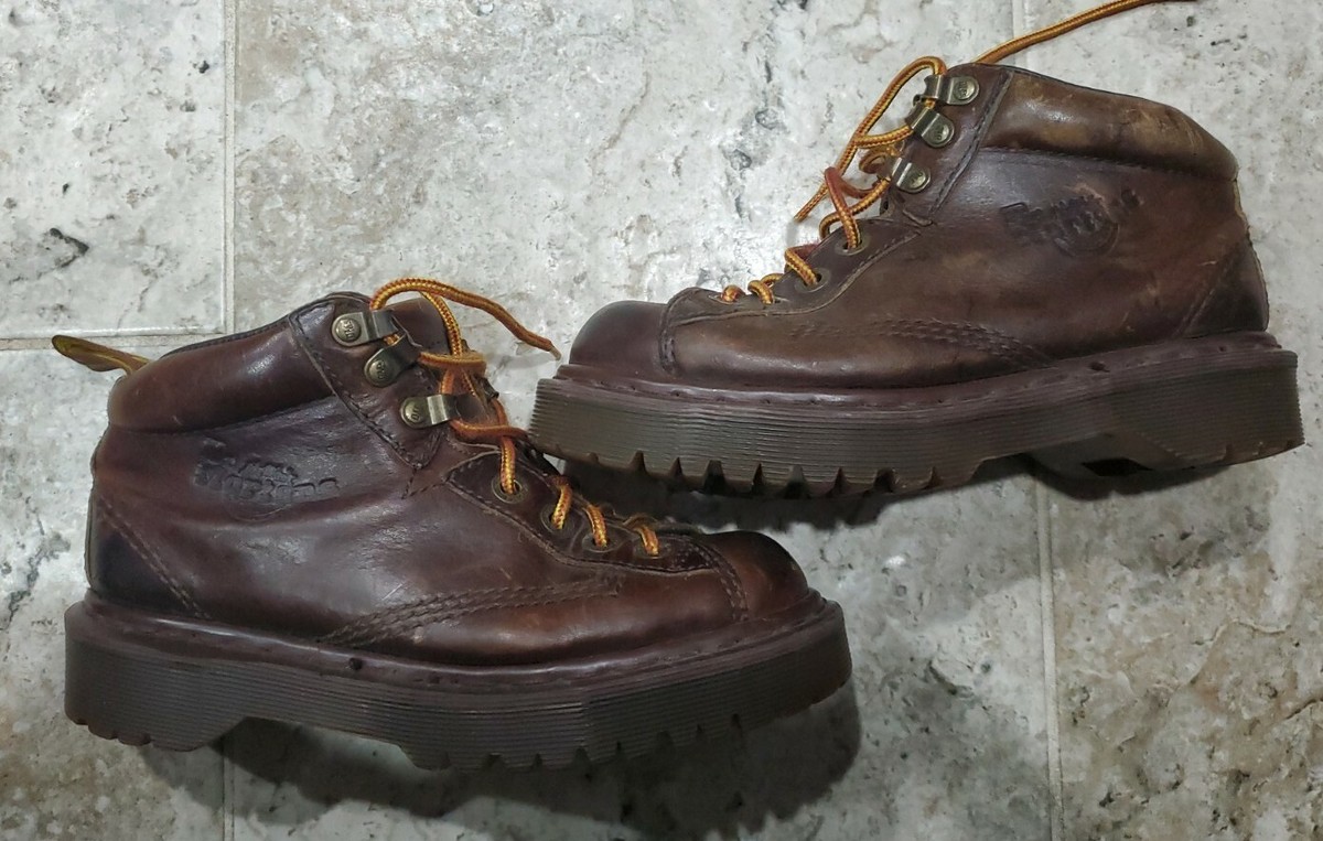 Dr. Martens ブラウンレザーブーツ 美品 ドクターマーチン 6ホールブーツ レザー 厚底 ブラウン