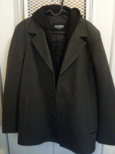 Men's Guess Dress Casual Jacket Size Small w/detachable hood - Picture 6 of 8