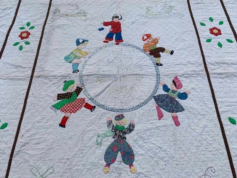 Antique Handmade Colorful Patchwork Bedspread Crafted textile Bedding 200x155 cm - Image 3 of 4