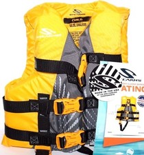 STEARNS BOATING SKI VEST CHILD FLOTATION AID TYPE III 30-50 LBS YELLOW