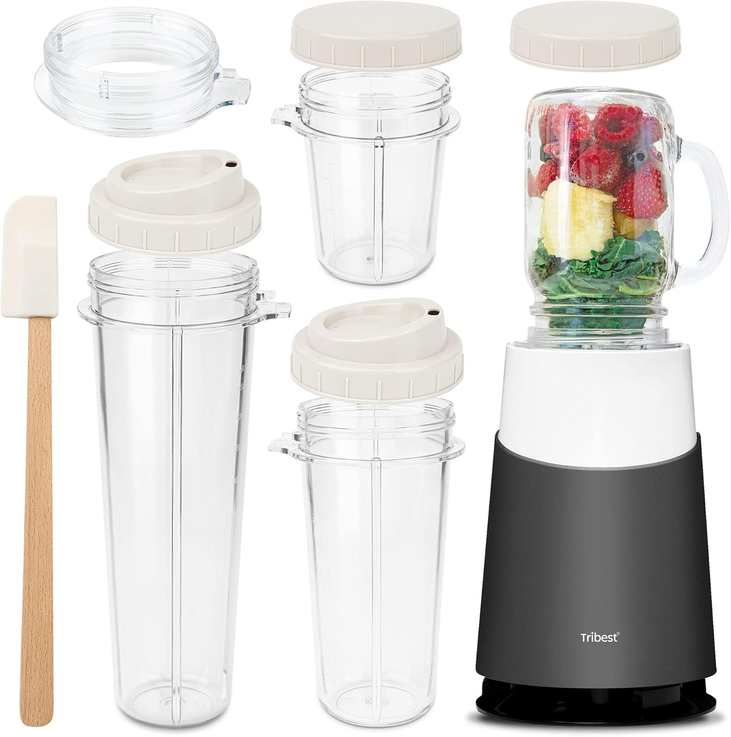 II Ready Personal Blender with Mason Jar Mug - Gray, Compact
