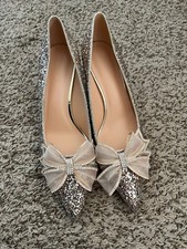 Women Sparkly Shining Wedding Bridal Shoes Pointy Toe Party High Heel Sz 8