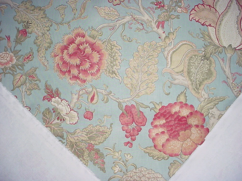 Tela de tapicería de algodón estampada de lago rosa con estampado Darwen Lee Jofa 2013131 15-3/8 años Foto 4 de 4