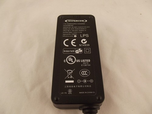 HYPERCOM 870066-002 NU40-81120-342S 12V 2.5A POWER SUPPLY 17-4 - Picture 2 of 3