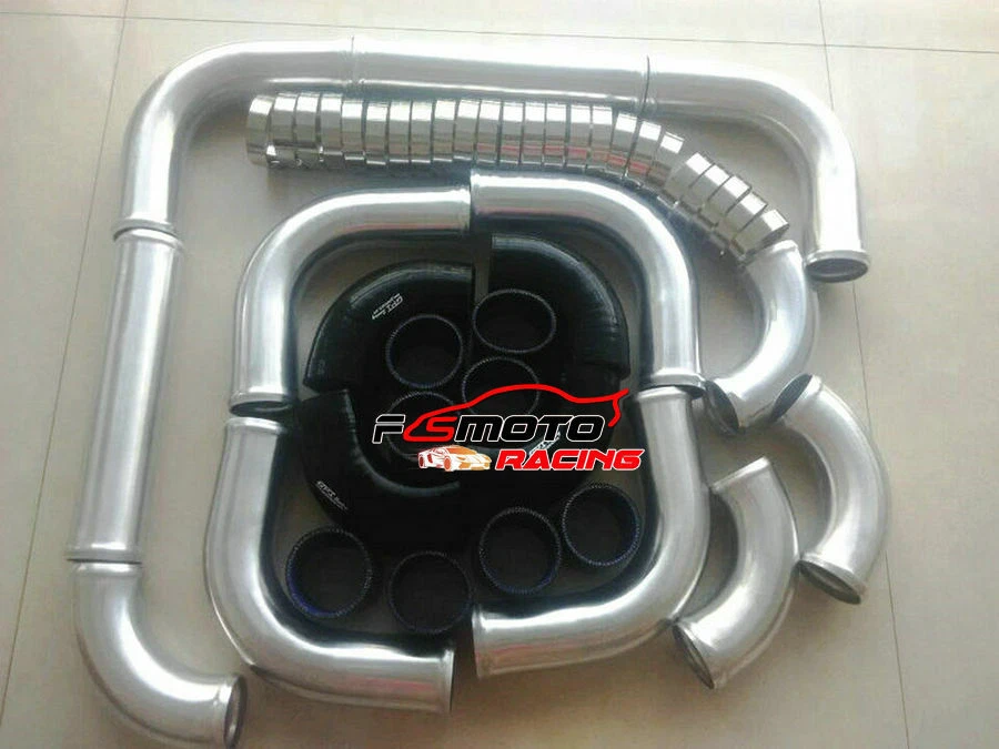 Mangueira 2,25" 57MM 12PCS ALUMÍNIO TURBO INTERCOOLER TUBULAÇÃO + COTOVELO AZUL UNIVERSAL - Imagem 3 de 4