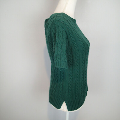 Prada green sweater short sleeves with bow tie on the back