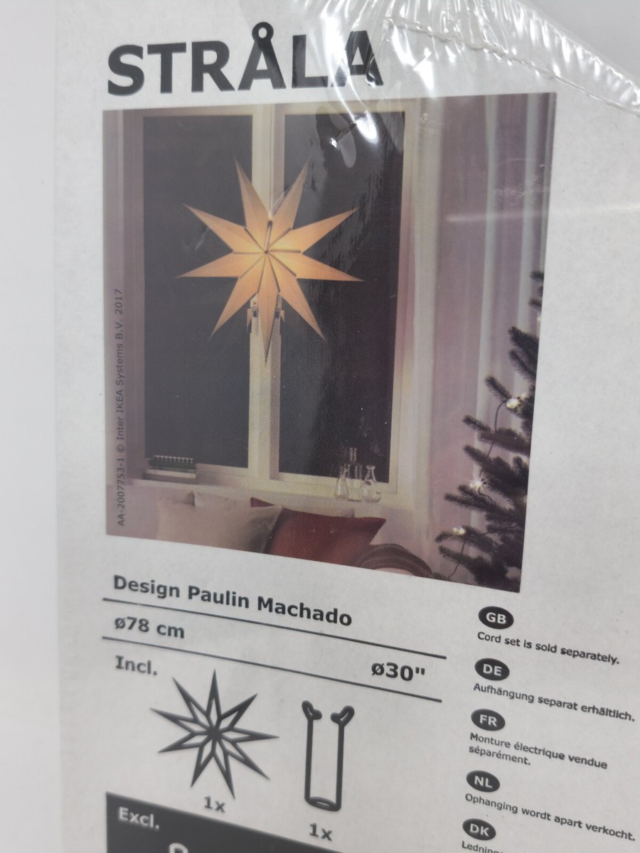 IKEA Strala Silver Star Decorative 21777 30″ 78 cm 203.663.43 New