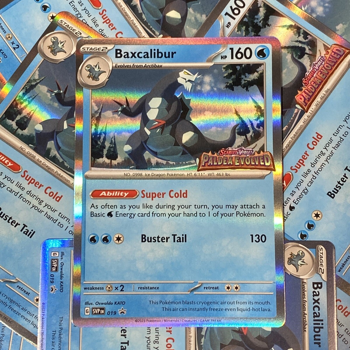 エクスカリバー　英語ホロ1st x1 Baxcalibur 019 Holo Paldea Evolved Promo 2023 SVP EN Pokemon