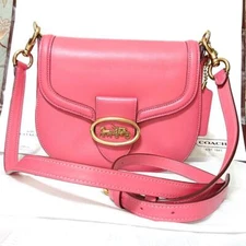 Coach Leather Shoulder Bag Auth 89118 Pink Medium Women From Japan