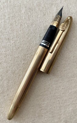 Vintage SHEAFFER FOUNTAIN PEN - Gold Plated / 14K Nib / Cit 100+