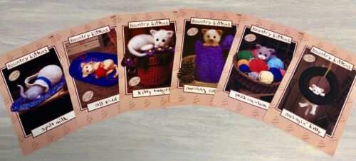 1986 Annies Attic Kountry Kittens Crochet Pattern Booklets Lot of 6 RETIRED