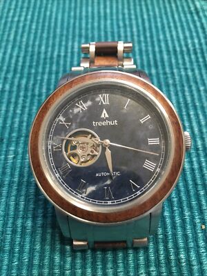 Tree Hut Atlas Walnut Blue Marble Watch Size 28 Worn Once Perfect Condition