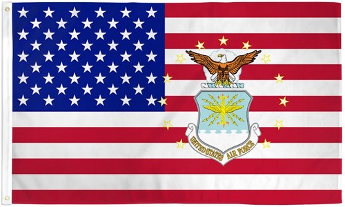 "USA AIR FORCE LOGO" Flagge 3x5 ft Polyester Banner Schild American US USAF Military - Bild 1 von 5
