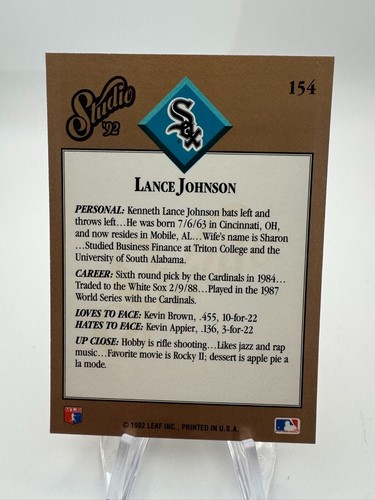 1992 Leaf Studio Baseball - #1-250 - Complete Your Set - You Pick - Picture 329 of 519