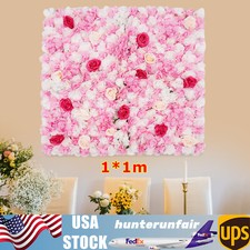 Artificial Flower Wall Background Silk Rose Flower Panels Wedding Backdrop Decor
