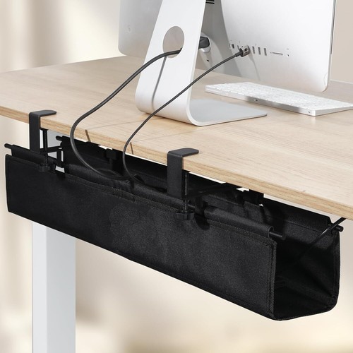 Under Desk Cable Management Tray 27.5" - Clamp on Wire and Cable Organizer - Picture 6 of 6