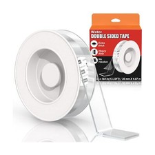 Extra Large Double Sided Tape Heavy Duty Removable 1.18 Inch x 160 Inch, Clea...