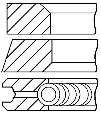 GOETZE ENGINE 08-432400-00 Piston Ring Kit for CITROËN,FORD AUSTRALIA,JAGUAR,LAN