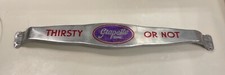 Grapette Soda Thirsty Or Not Advertising Door Push Aluminum USA Miro Flex