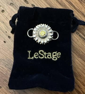 LeStage Convertible Armband Verschluss gelb CZ Sonnenblume Sterlingsilber SB5614
