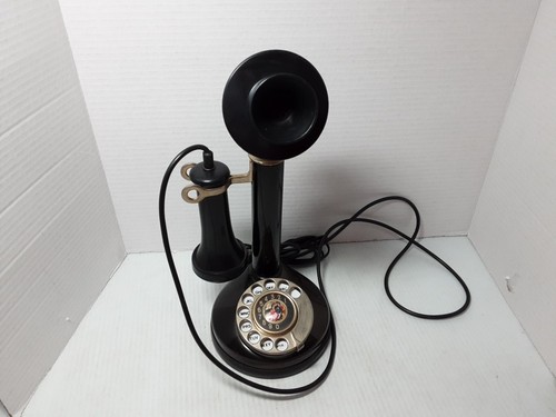 Vintage Candlestick Black Rotary Telephone Bonnie & Clyde Series Tested Works - Picture 1 of 8