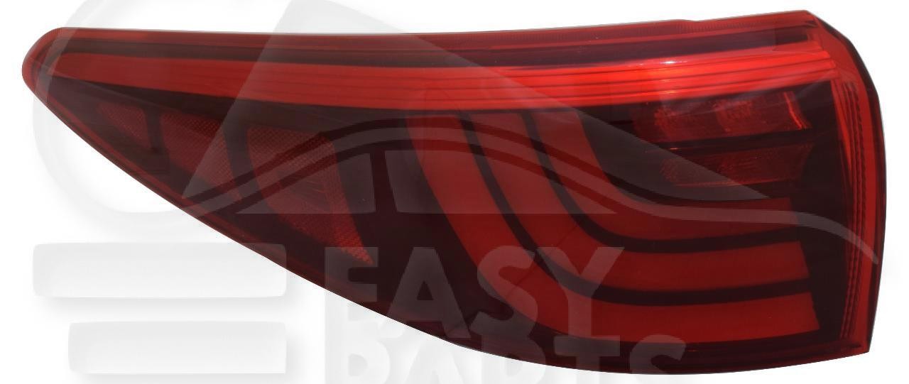Feu arrière gauche LED Kia Sportage pour remplacer un phare cassé