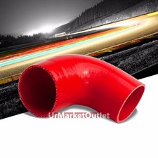 Red 3ply Silicone 2.00-2.50 90 Degree Reducer Hose For Intakeintercooler
