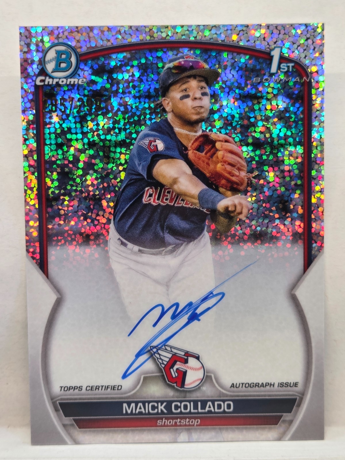 2023 Bowman Chrome Maick Collado Speckle Refractor auto /299 CPA-MCO Guardians