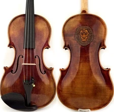 T31 Master Antique Strad Style Carved Lion King Violin 4/4 Special European Wood