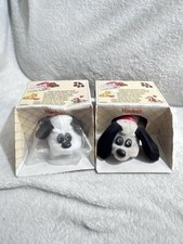 Vtg Tonka Pound Puppy Newborn Hardees Promo 1986 Set Of Two New Black And White