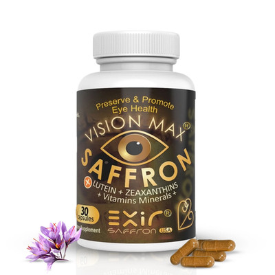 Vision Max Eye Vitamins Supplement   With Saffron, Lutein & Zeaxanthin