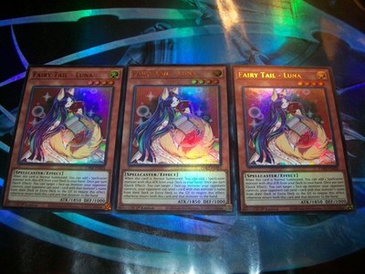 3x Fairy Tail - Luna 1st Edition Ultra Rare CH02-EN026 Yu-Gi-Oh!