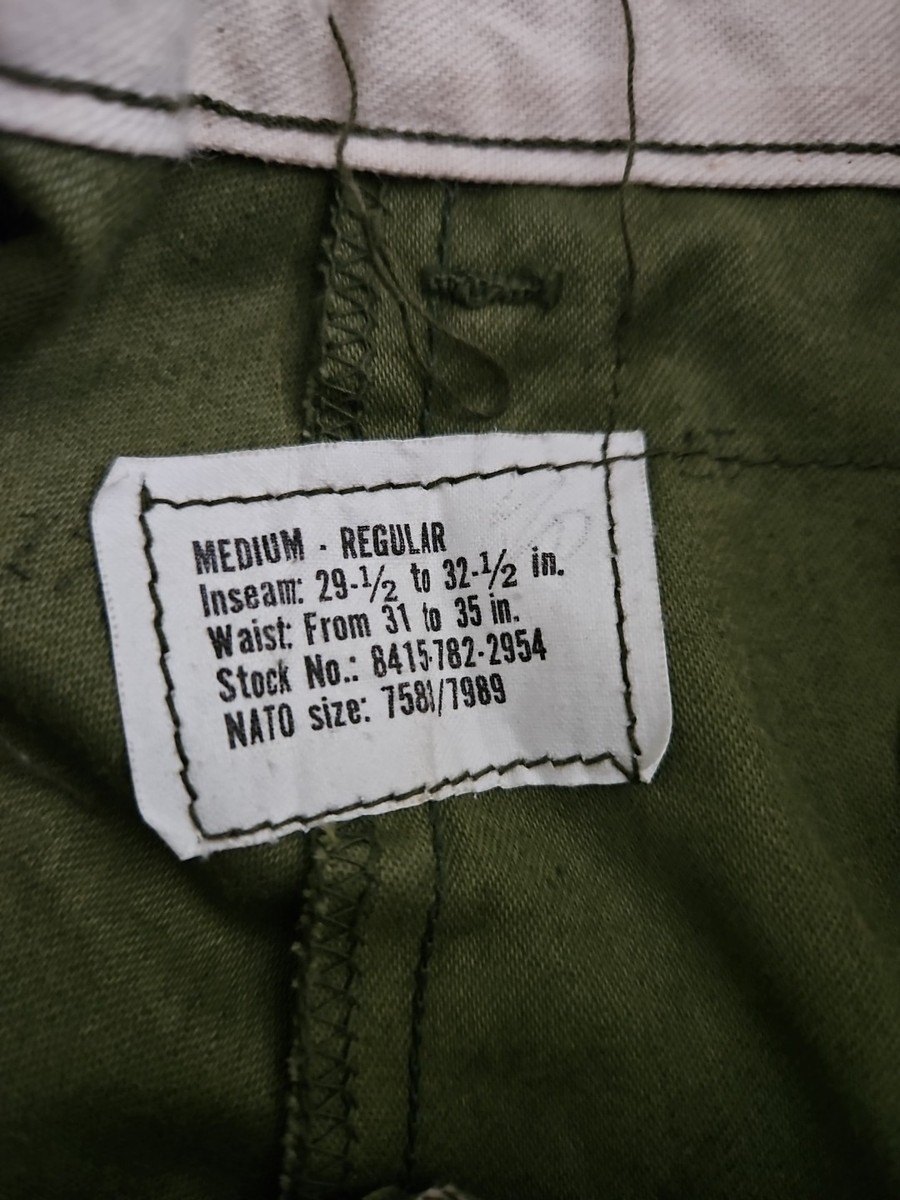 Vtg 70s OG-107 M-65 Pants Military US Army Vietnam War Era