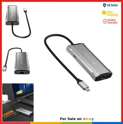 USB-C Travel Dock 4K60 10Gbps HDMI 100W Pass-Through Gigabit Ethernet
