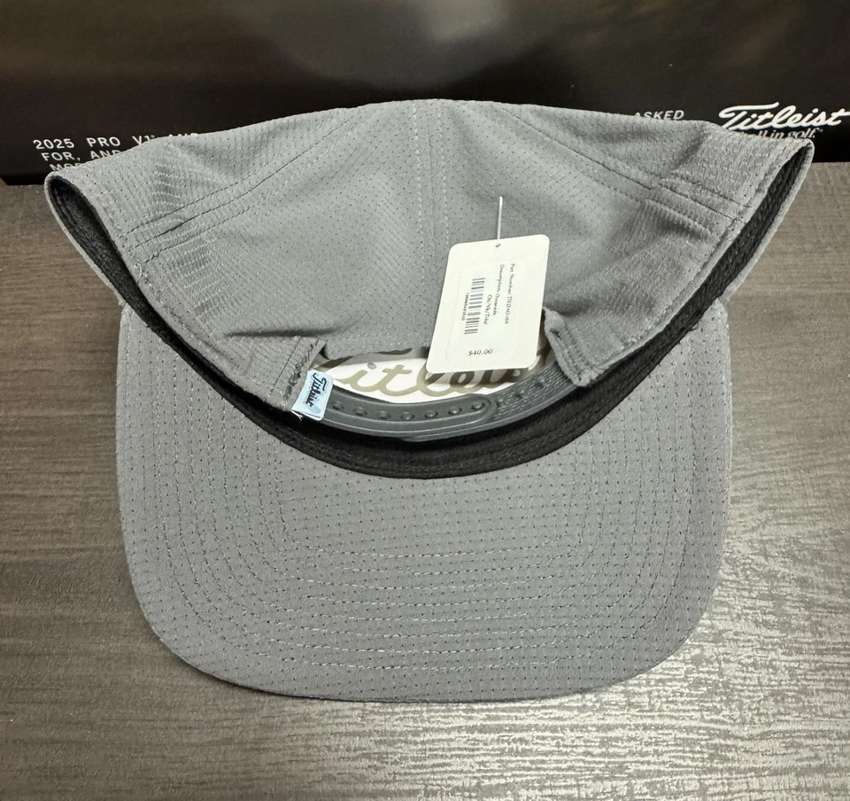 NUEVO Sombrero de Golf Titleist Oceanside Ajustable Snapback - Carbón/Negro/Marea Foto 2 de 2