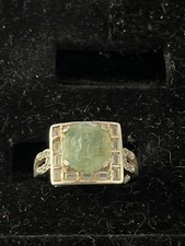 Beautiful sterling silver ring stamped 925 Emerald Stone