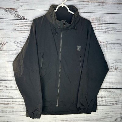 South2 West8 Weather Effect Full-Zip Jacket Black Oversized Men's